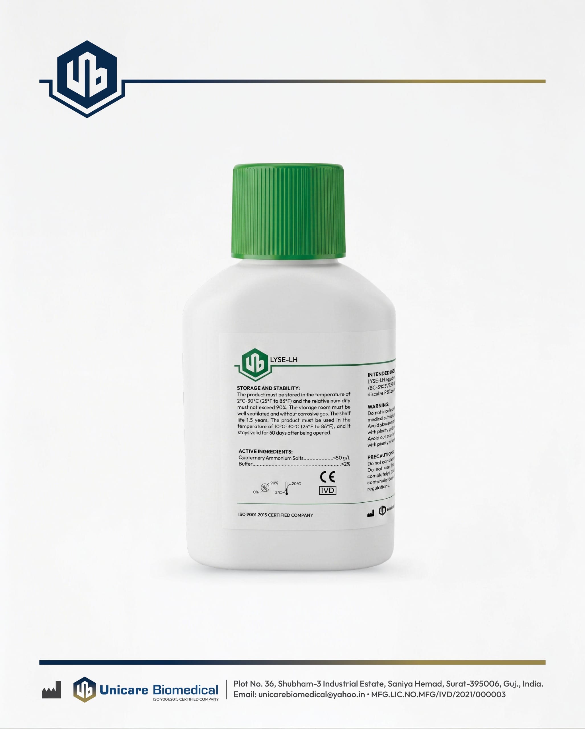 Lyse-LH by Unicare Biomedical for hematology reagents in Surat Gujarat India view 1