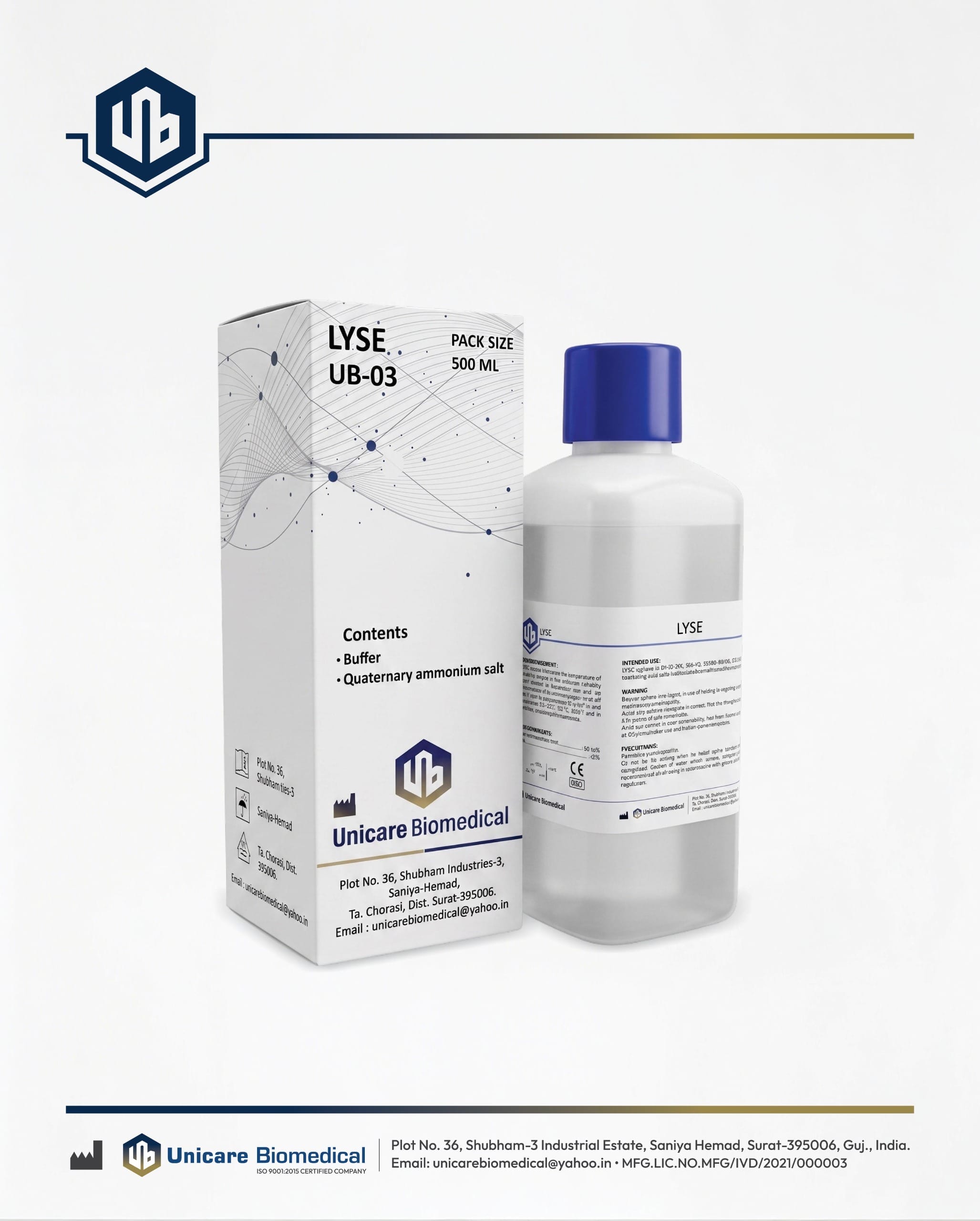 Lyse UB-03 by Unicare Biomedical for hematology reagents in Surat Gujarat India view 1