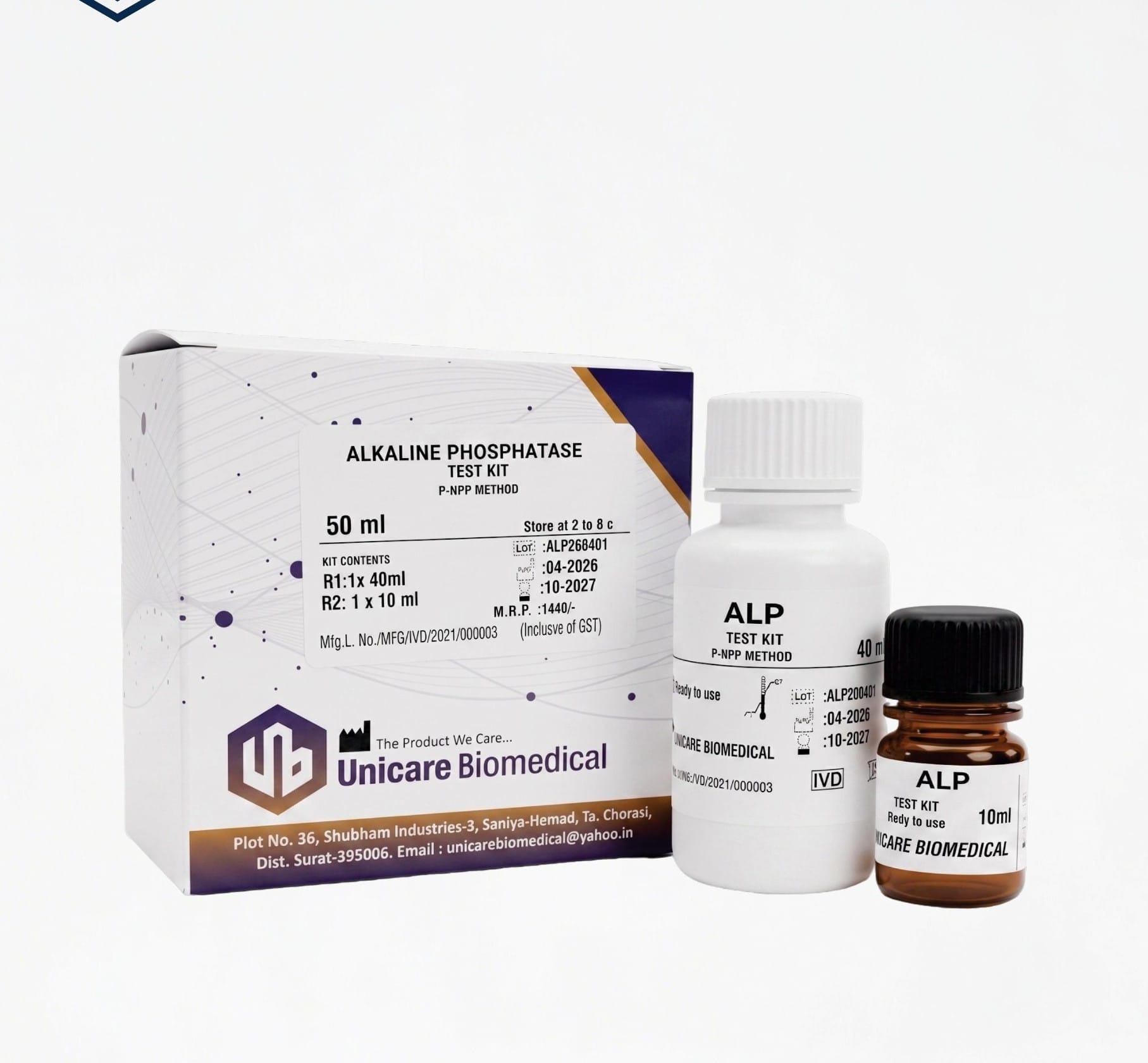ALP Test Kit by Unicare Biomedical for clinical chemistry kits in Surat Gujarat India